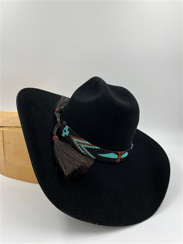ABCO Bead Strip Wide Horsehair Tass Hatband