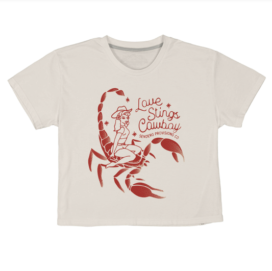 SENDERO Love Stings Crop Tee