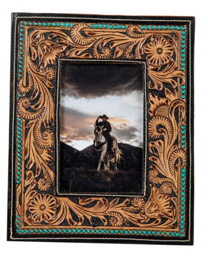 ABCO Mesa Plateau Hand Tooled Photo Frame
