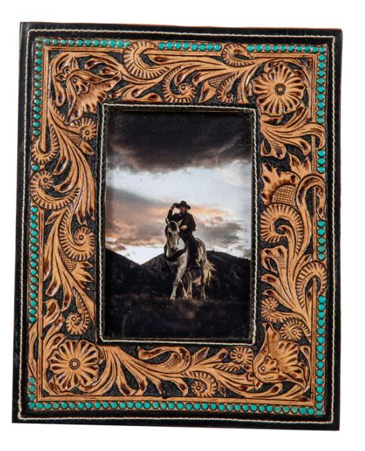 ABCO Mesa Plateau Hand Tooled Photo Frame