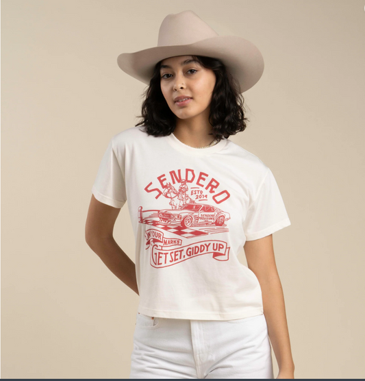 SENDERO Giddy Up Crop Tee