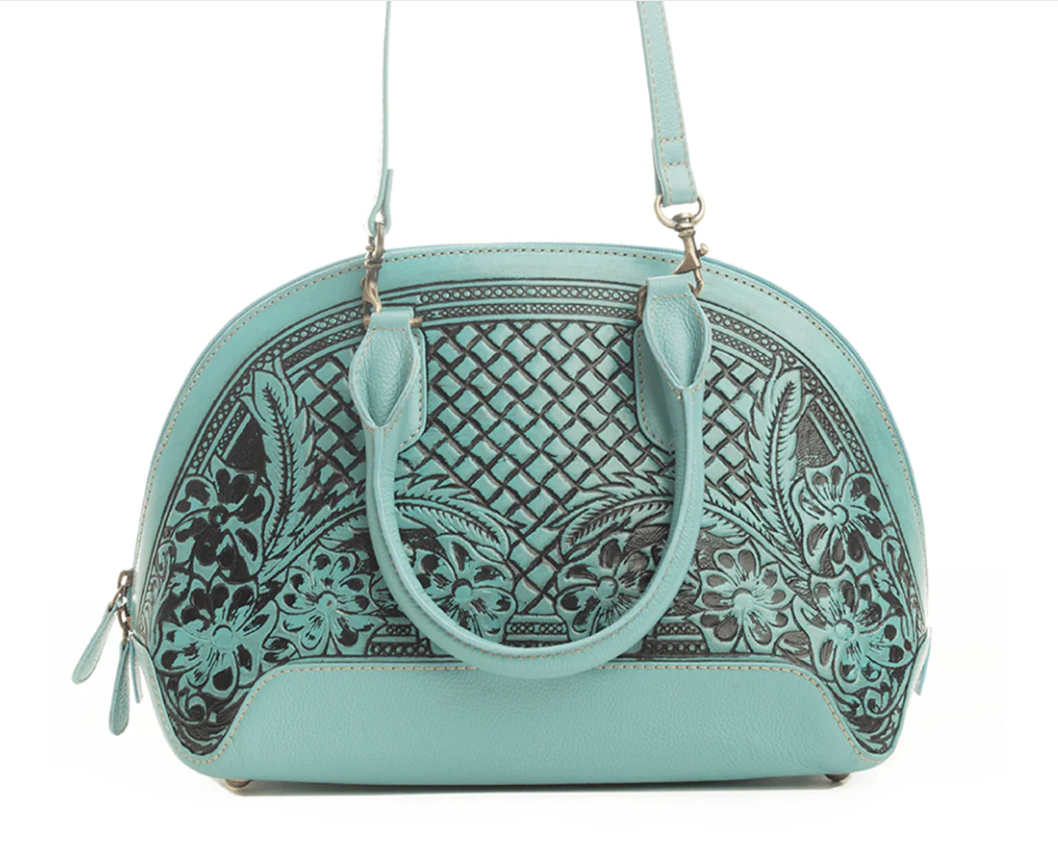 ABCO Peonie Creek Hand Tooled Bag