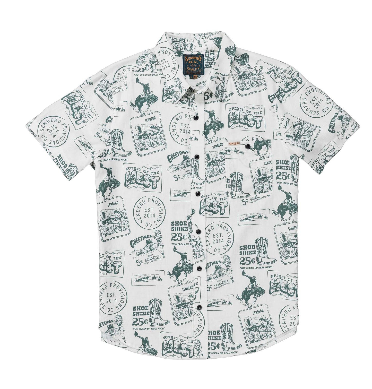 SENDERO City Slicker Button Up Short Sleeve Shirt