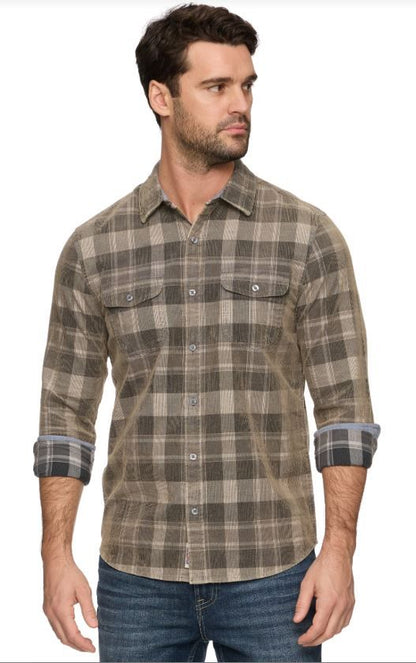 FLAG & ANTHEM Bolton LS Vintage Wash Corduroy Shirt