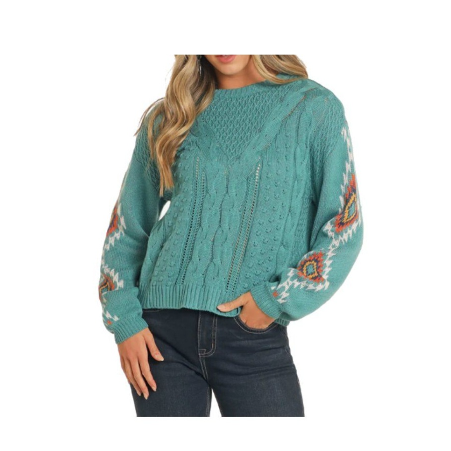 ROCK & ROLL Aztec Print Sweater