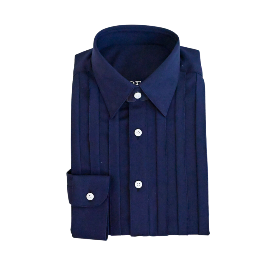 
                  
                    Womans Navy Pleated button Shirt - Western
                  
                