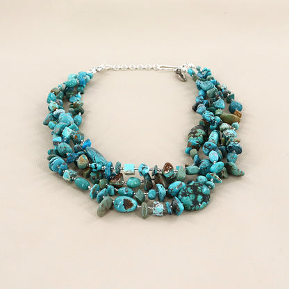 PAIGE WALLACE 4 Strand Various Turquoise Glass Seed Necklaces