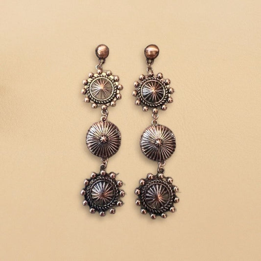 ABCO Western Concho Drop Earring