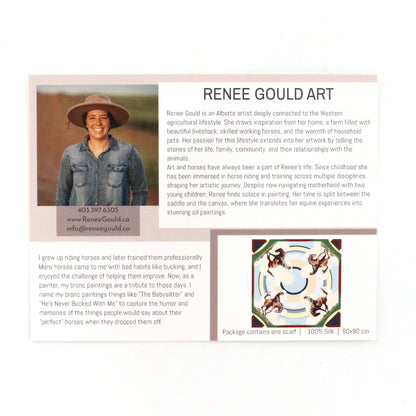 RENEE GOULD Broncs Silk Scarf
