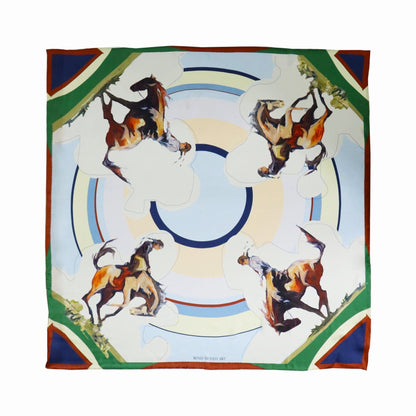 RENEE GOULD Broncs Silk Scarf