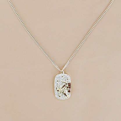 RACHEL NATHAN Pave Longhorn Necklace