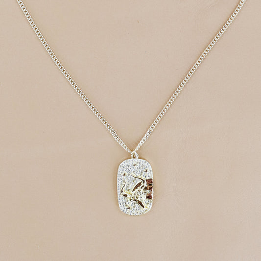 RACHEL NATHAN Pave Longhorn Necklace
