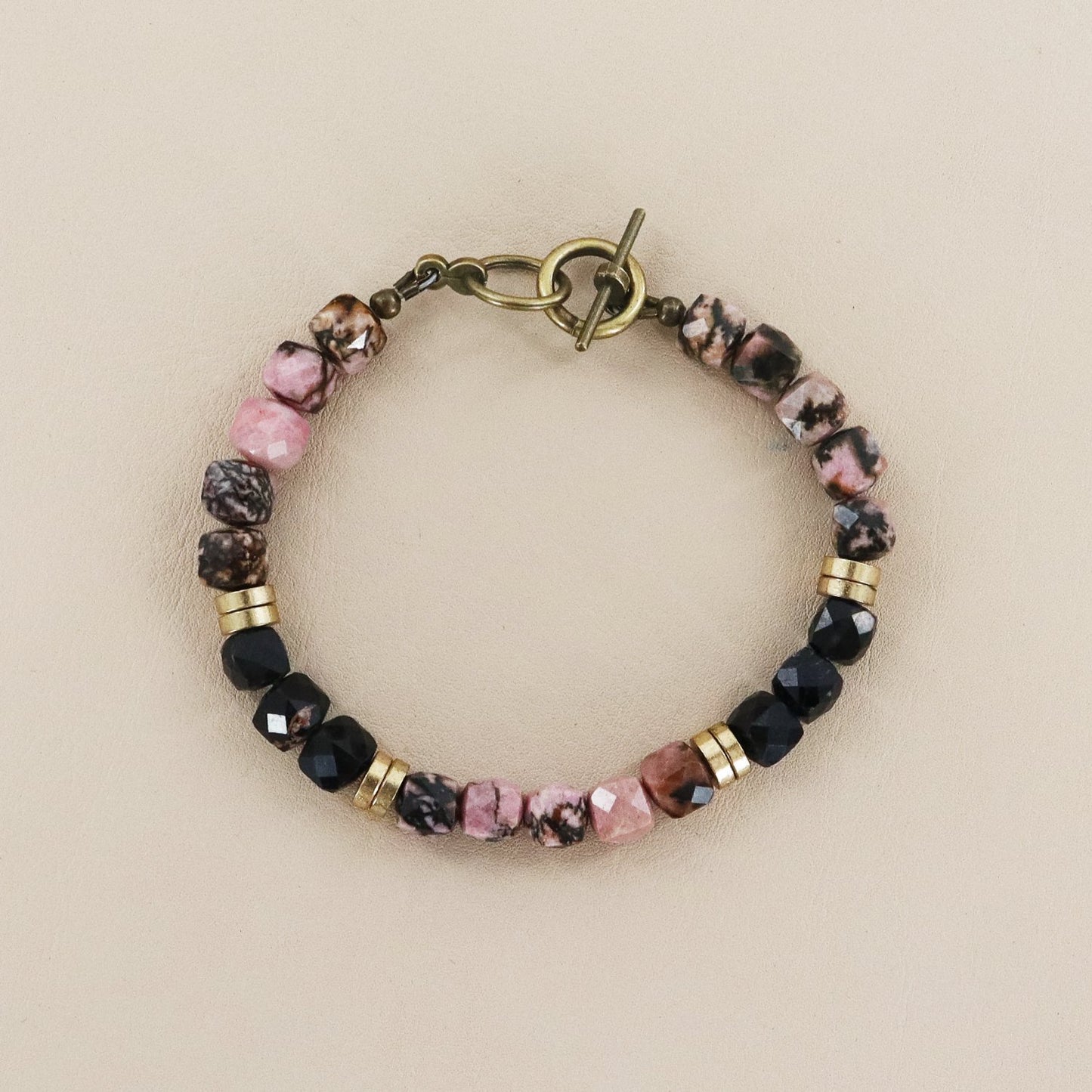 RACHEL NATHAN Narrow Rhodonite Bracelet