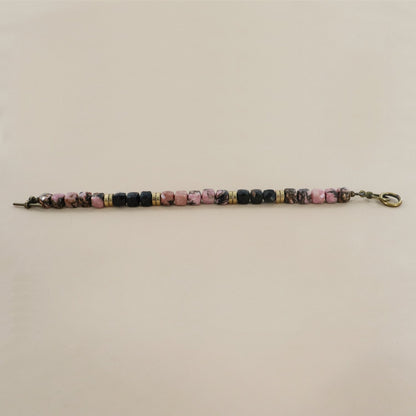 RACHEL NATHAN Narrow Rhodonite Bracelet