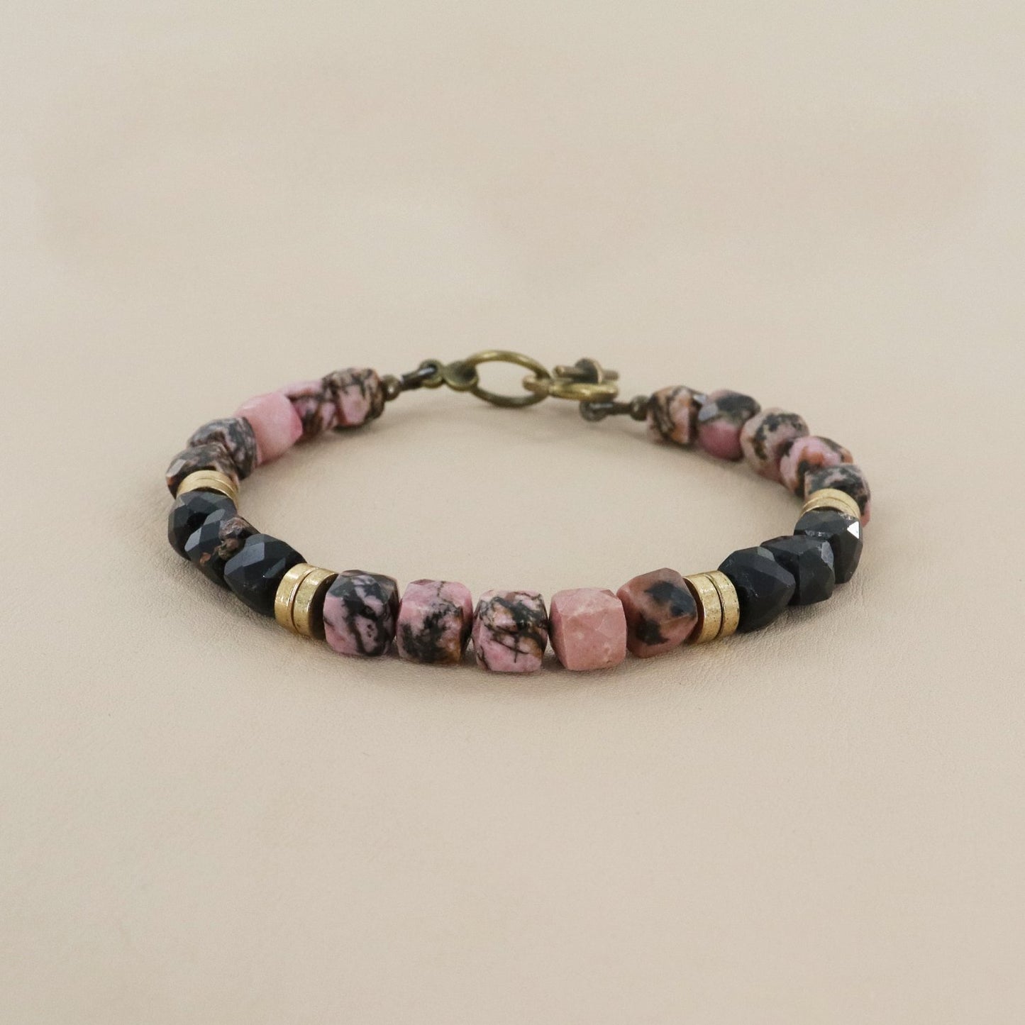 RACHEL NATHAN Narrow Rhodonite Bracelet