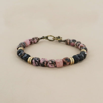 RACHEL NATHAN Narrow Rhodonite Bracelet