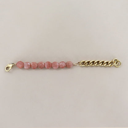 RACHEL NATHAN Remix Peach Moonstone Coin Bracelet