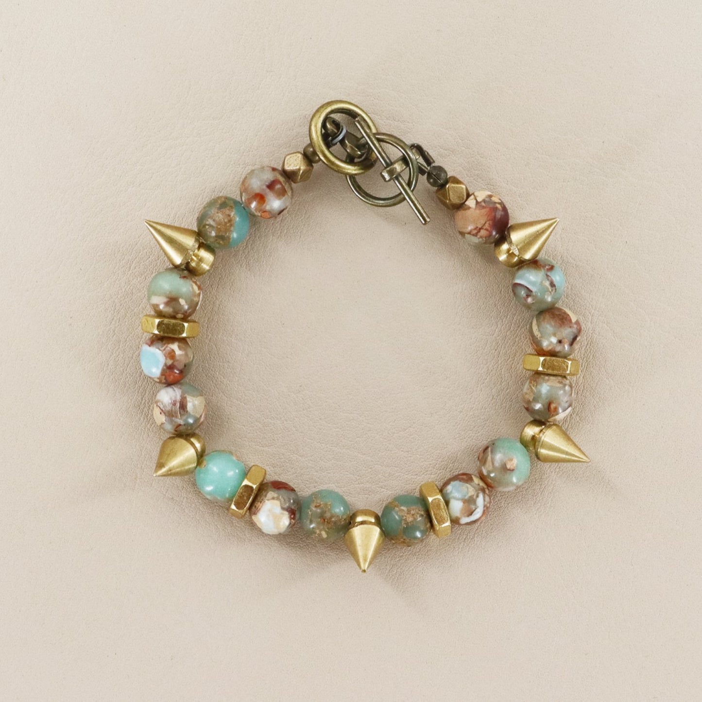 RACHEL NATHAN Remix Snakeskin Jasper Bracelet
