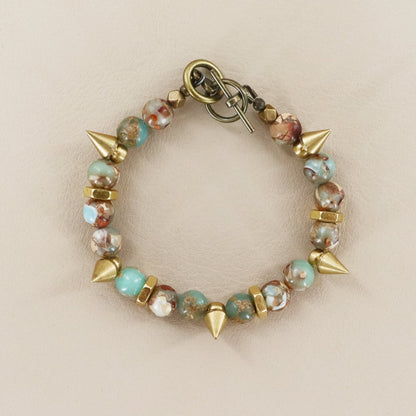 RACHEL NATHAN Remix Snakeskin Jasper Bracelet