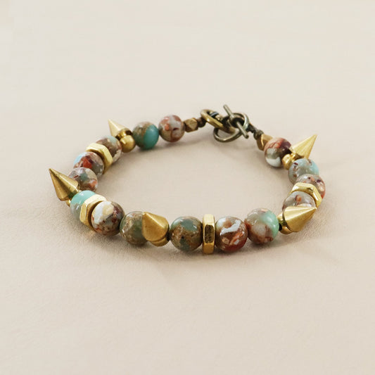 RACHEL NATHAN Remix Snakeskin Jasper Bracelet