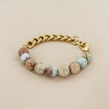 RACHEL NATHAN On Point Snakeskin Jasper Bracelet