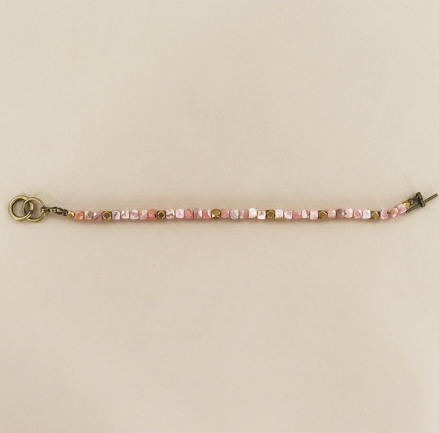 RACHEL NATHAN Slim Rhodocrosite Bracelet