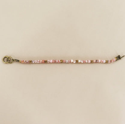 RACHEL NATHAN Slim Rhodocrosite Bracelet