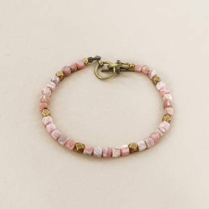 RACHEL NATHAN Slim Rhodocrosite Bracelet