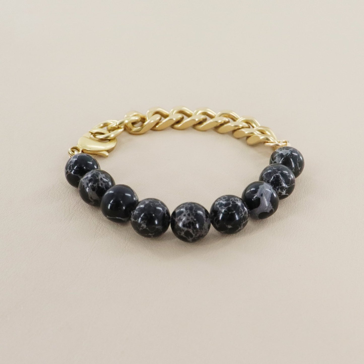RACHEL NATHAN Imperial Jasper Black Bracelet