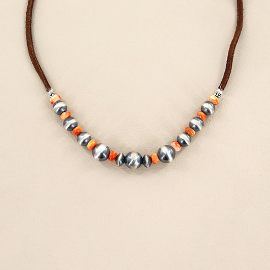 PAIGE WALLACE Spiney Oyster Navajo Pearls Choker