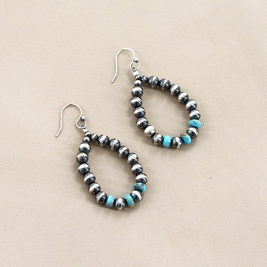 PAIGE WALLACE Navajo Pearls Loop Earrings