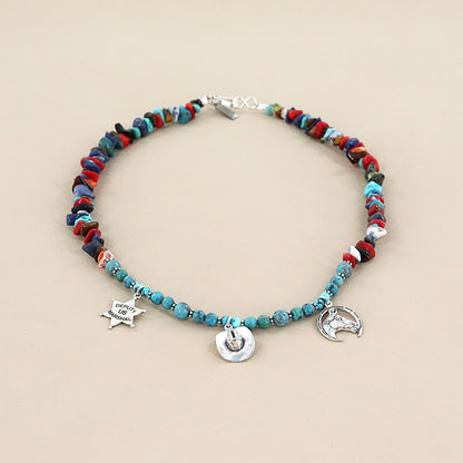 PAIGE WALLACE Multi Stones 3 Charm Necklaces