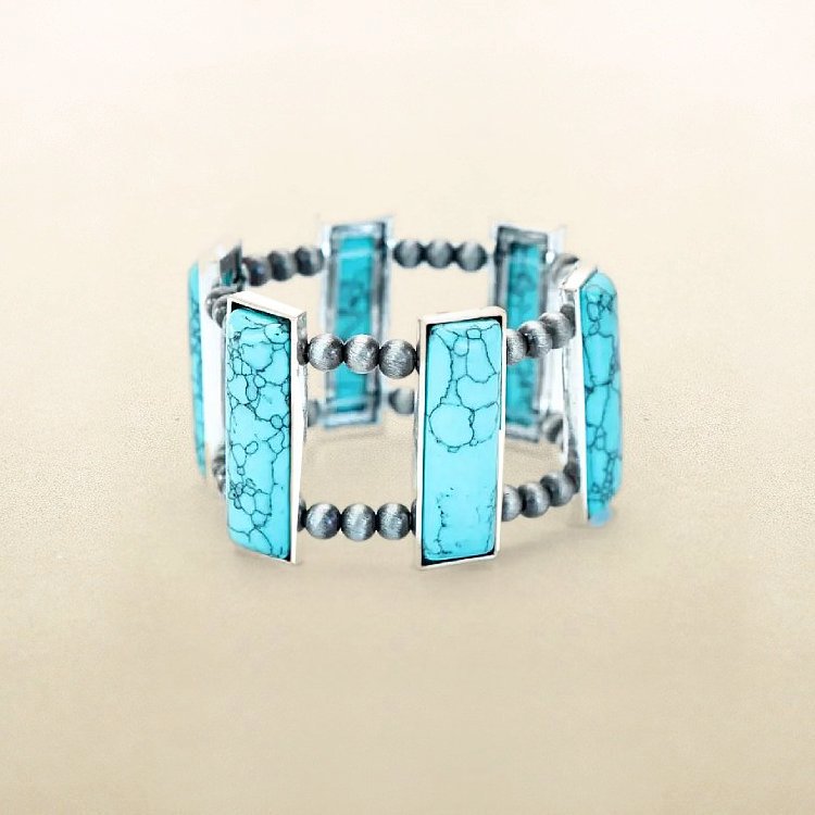 ABCO Turquoise Bar Stretch Bracelet