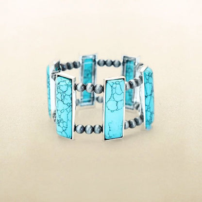 ABCO Turquoise Bar Stretch Bracelet