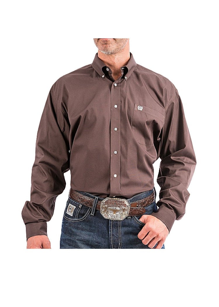 CINCH Long Sleeve Solid Western Shirt