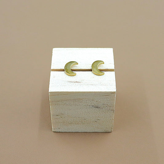 ABCO Crescent Moon Stud Earrings