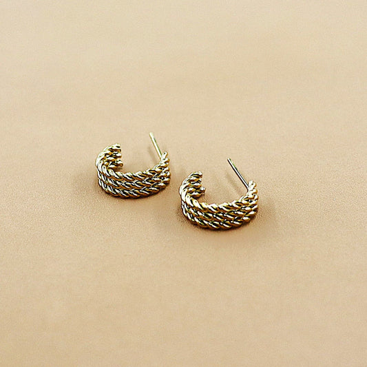 ABCO Luxe Small Stacked Rope Hoop Earrings