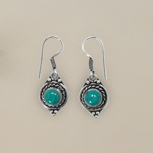ABCO Bohemian Turquoise Dangle Earrings