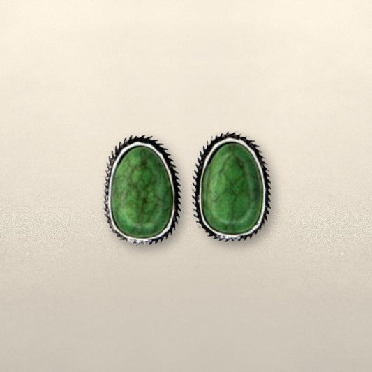 ABCO Post Earrings with Rope Border