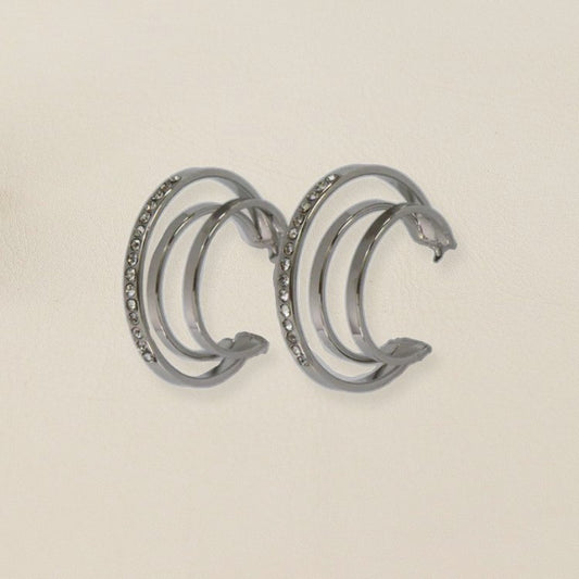 ABCO Rhinestone Multi Hoop Earring