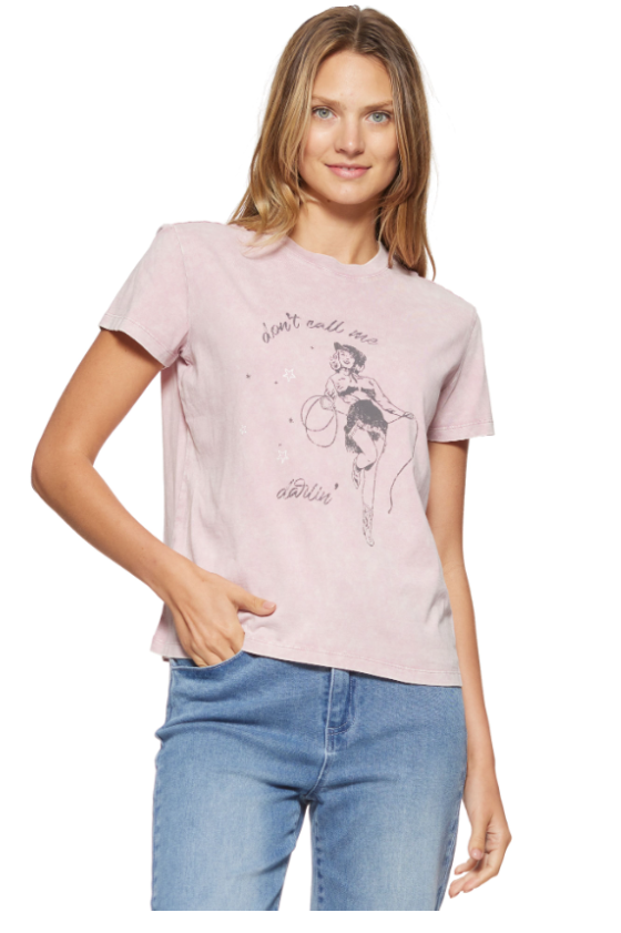 FLAG & ANTHEM Don't Call Me Darlin' Cropped SS Tee