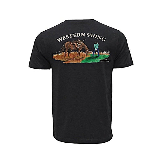 HOOEY Western Swing Crew Neck Graphic Tee Cowboy Horse Logo