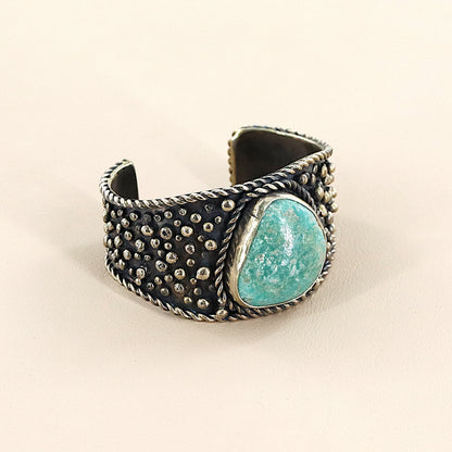 PAIGE WALLACE Freeform Turquoise Oval Dot  Cuff
