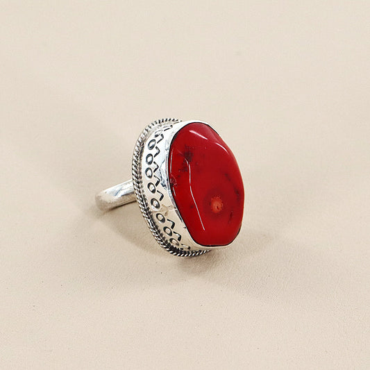 PAIGE WALLACE Coral Freeform Nugget Ring