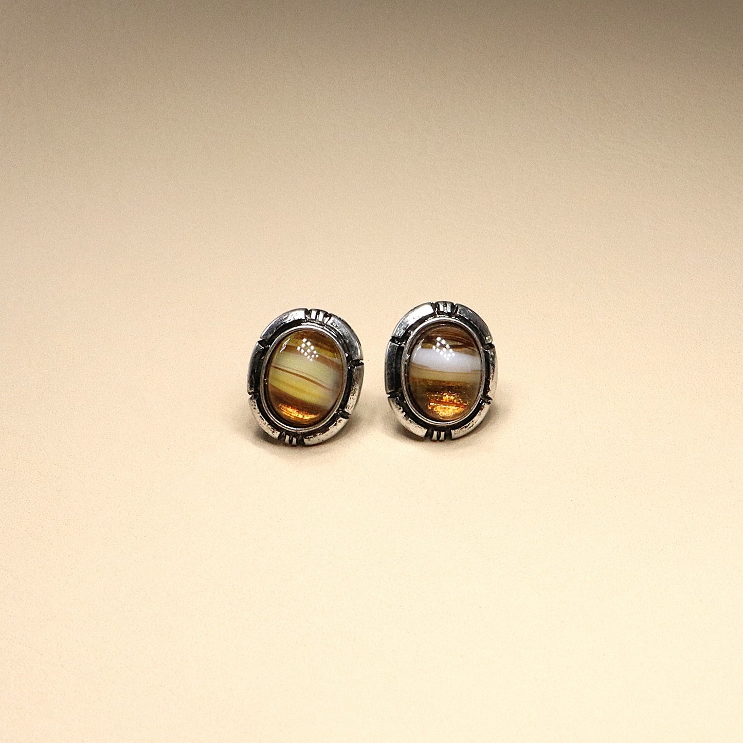 ABCO Amber Desert Moon Earrings
