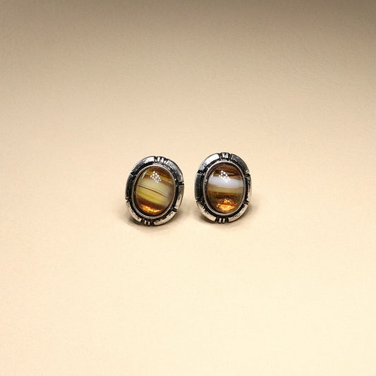 ABCO Amber Desert Moon Earrings