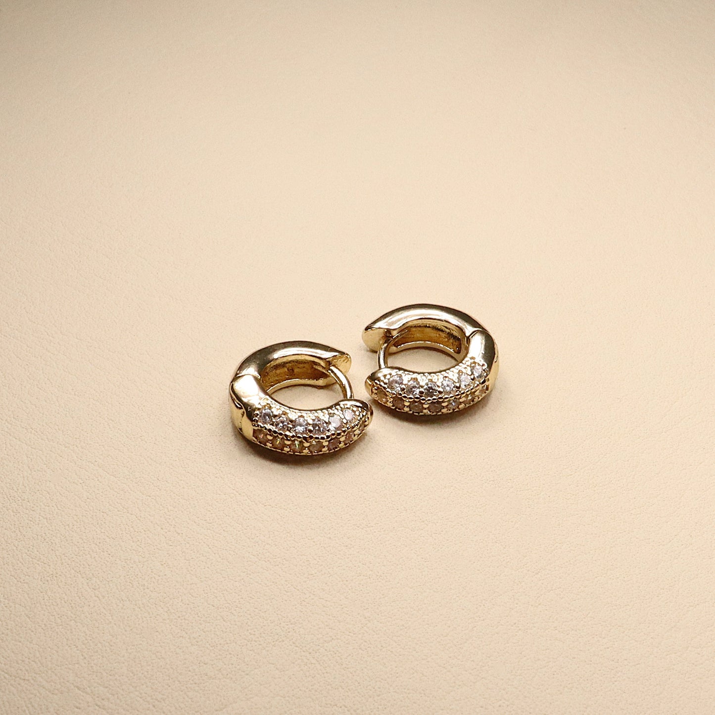 ABCO Crystal Crescent Charm Earrings