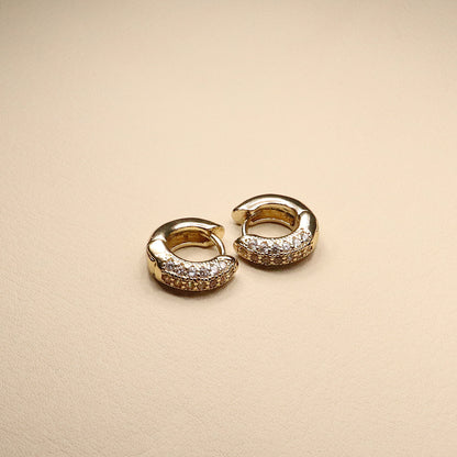 ABCO Crystal Crescent Charm Earrings
