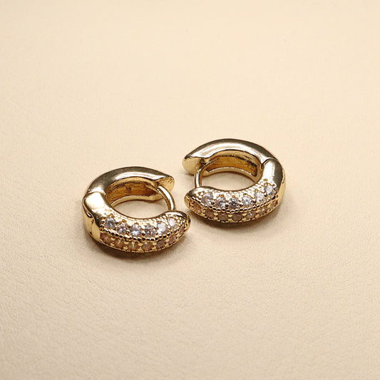 ABCO Crystal Crescent Charm Earrings