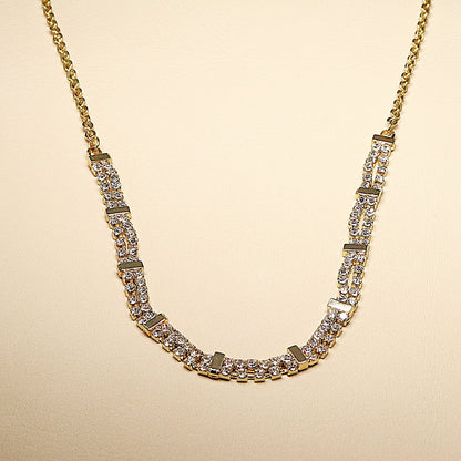 ABCO Golden Elegance Crystal Necklace